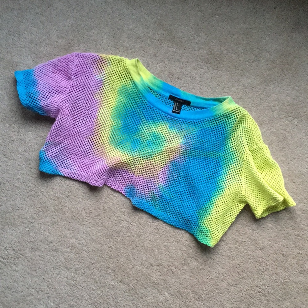 Tie dye Forever 21 crop top